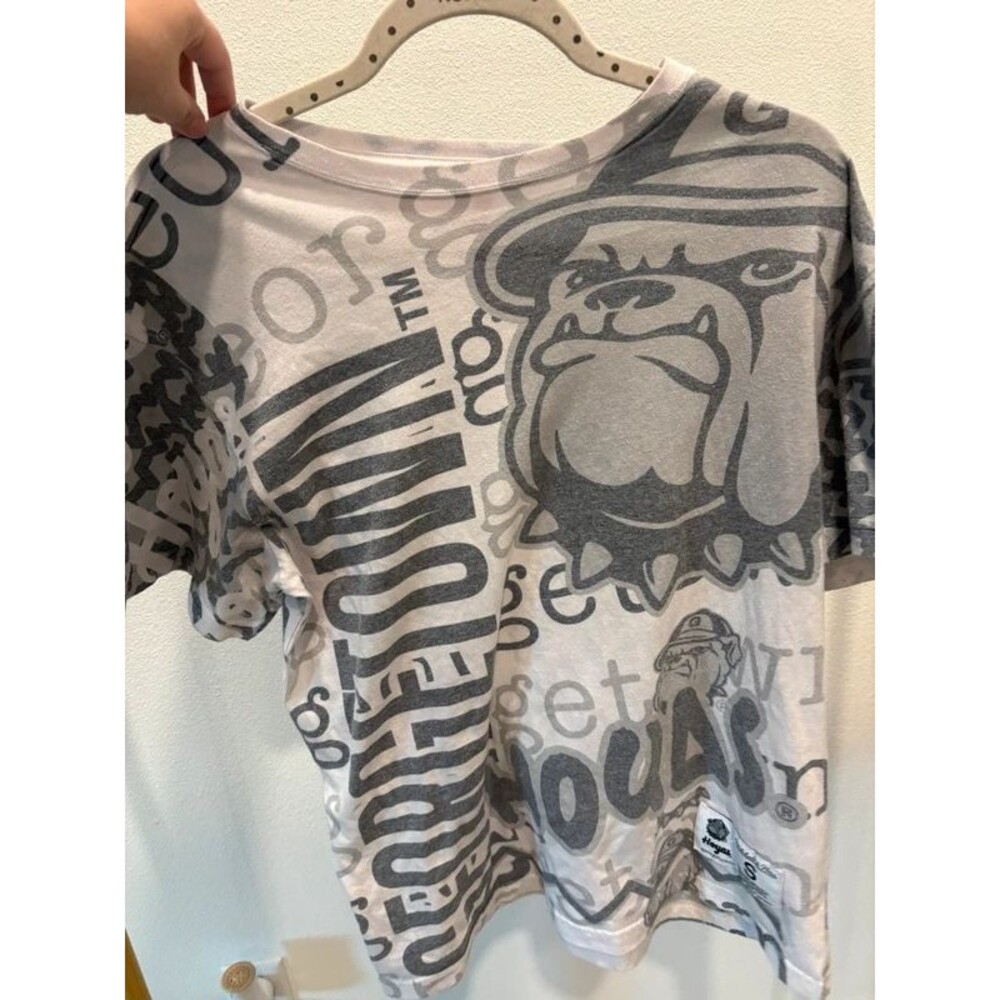 Georgetown Hoyas "All-Over Print" T-shirt by Mitchell & Ness (Size Small)